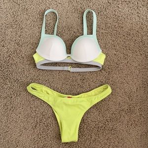 NWOT VS neon swim set